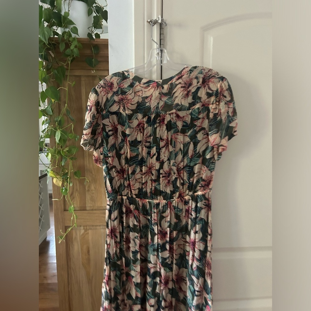 🎀 NEW BA&SH Brook Floral Print Midi Shirt Dress Medium - Picture 14 of 14